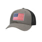 American Flag PVC Patch Structured Trucker Hat
