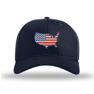 America Outline Structured Hat