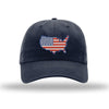 America Outline Unstructured Hat - NAVY