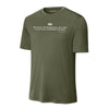 Be Polite & Have a Plan Mattis Quote Performance T-Shirt - OD GREEN