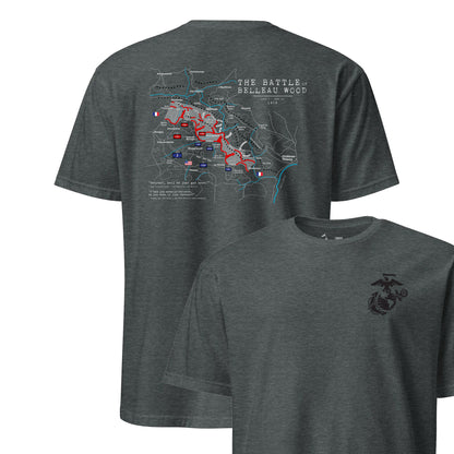 Belleau Wood Battle Map Map T-Shirt