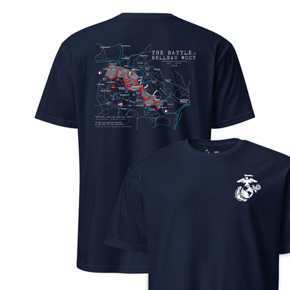 Belleau Wood Battle Map Map T-Shirt