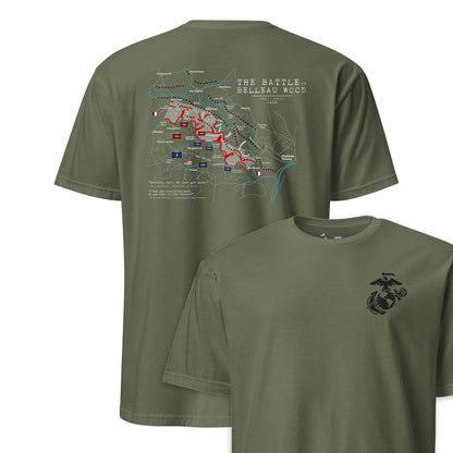 Belleau Wood Battle Map Map T-Shirt