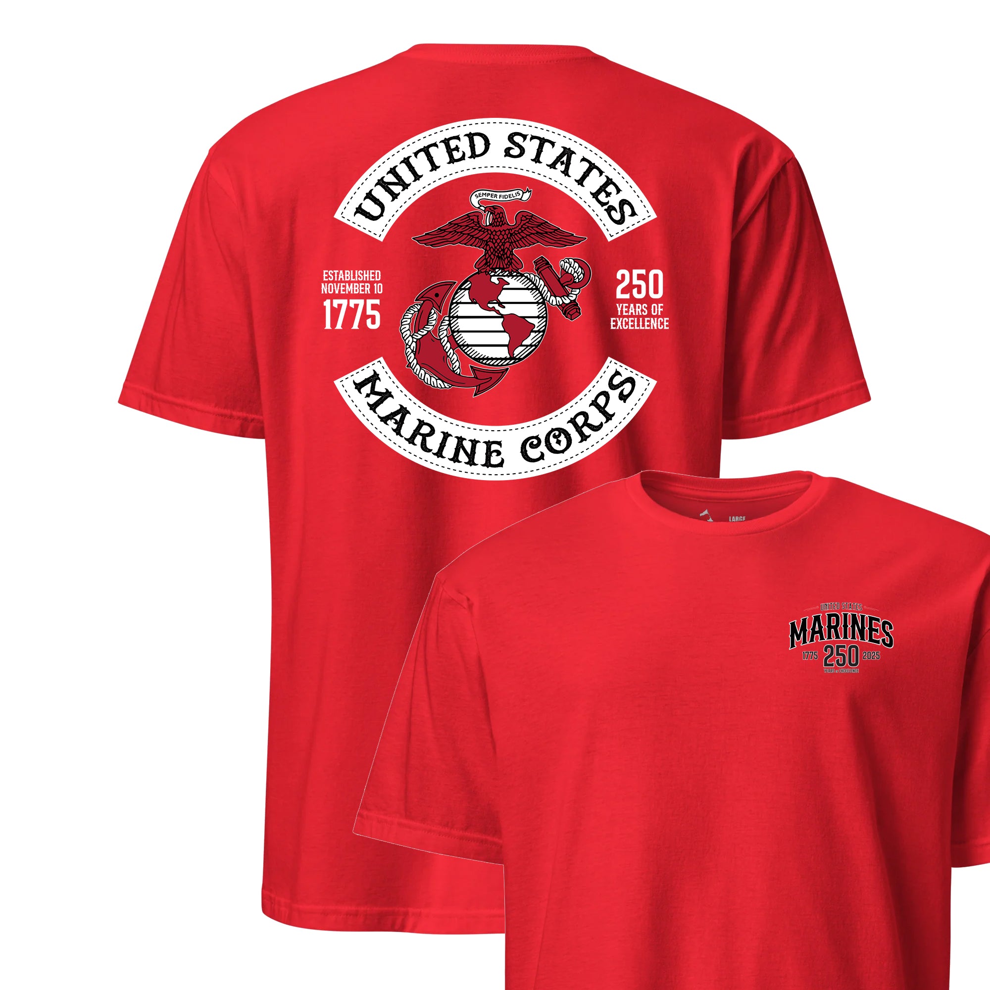 250th USMC Birthday Rocker T-Shirt