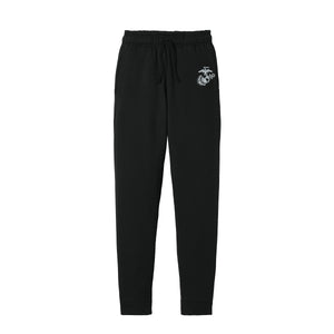 Eagle Globe & Anchor Fleece Jogger - Black