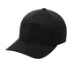 Blackout American Flag PVC Patch Flexfit Structured Hat