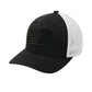 Blackout American Flag PVC Patch Flexfit Structured Trucker