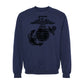 Eagle Globe & Anchor Blackout Crewneck Sweatshirt