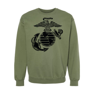 Eagle Globe & Anchor Blackout Crewneck Sweatshirt