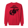 Eagle Globe & Anchor Blackout Crewneck Sweatshirt - Red