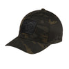 FlexFit Blackout EGA Square PVC Patch Structured Hat - MULTICAM BLACK