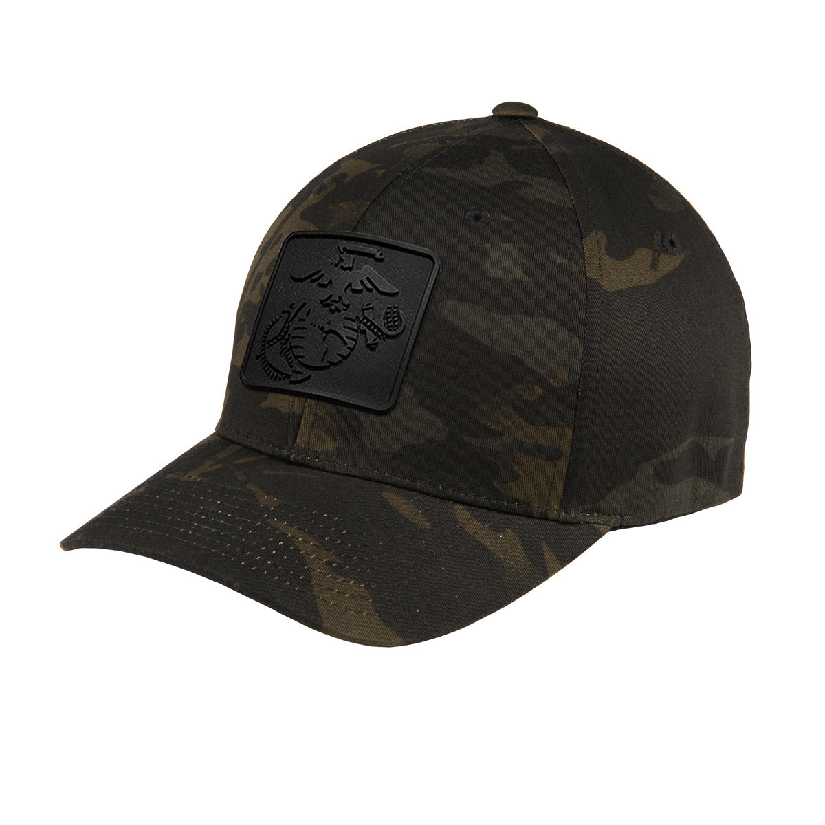 FlexFit Blackout EGA Square PVC Patch Structured Hat