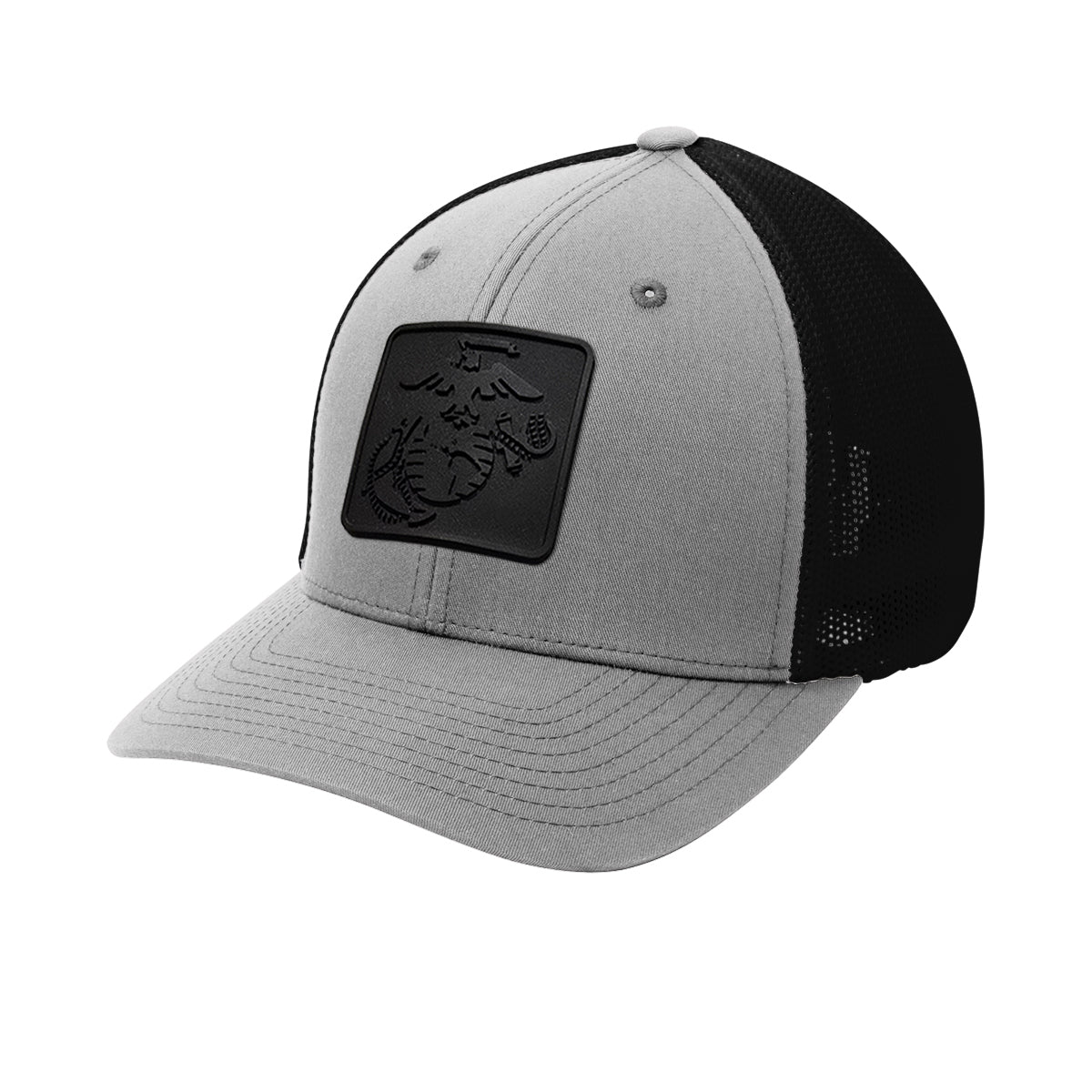 FlexFit Blackout EGA Square PVC Patch Structured Trucker