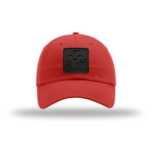 Blackout EGA Square PVC Patch Structured Hat in Red - USMC structured cap