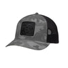 Blackout EGA Square PVC Patch Structured Trucker Hat - GREY CAMO/BLACK