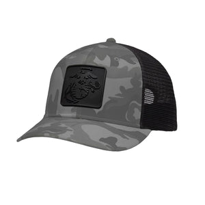 Blackout EGA Square PVC Patch Structured Trucker Hat