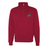 Blackout Woodland Camo Quarter Zip Sweatshirt - RED