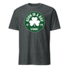 Born in a Bar Green Circle T-Shirt - CHARCOAL HEATHER
