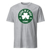 Born in a Bar Green Circle T-Shirt - HEATHER GREY
