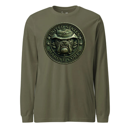 USMC Bulldog Jungle Boonie Hat Long Sleeve T-Shirt