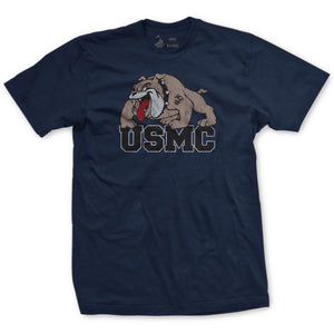 Bulldog USMC T-Shirt in Navy - Marine Corps veteran tee