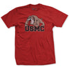 Bulldog USMC T-Shirt - RED