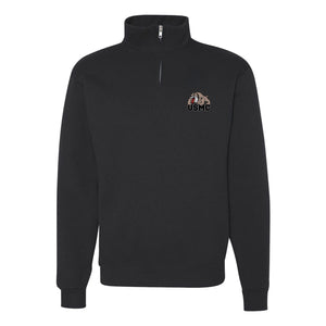 USMC Bulldog Quarter Zip Sweatshirt