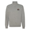 USMC Bulldog Quarter Zip Sweatshirt - HEATHER GREY
