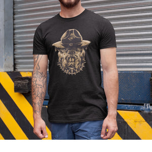 Bulldog Campaign T-Shirt in Black - lifestyle model view
