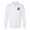 EGA Longsleeve Performance Polo - BLACK - WHITE