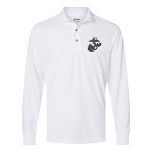 EGA Longsleeve Performance Polo - BLACK