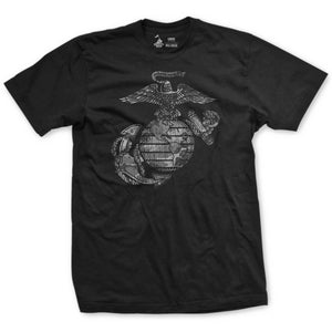 Blackout Woodland EGA T-Shirt in Black - USMC unit tee