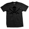Pirate Calico "Jack" John Rackham Blackout Flag T-Shirt - BLACK