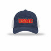 USMC 3D Embroidered Patch Camo Structured Trucker - NAVY CAMO/WHITE
