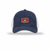 USMC Flag Flexstyle Patch Camo Structured Trucker - NAVY CAMO/WHITE