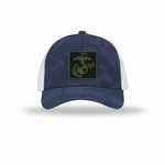 OD Green & Black EGA — NAVY CAMO/WHITE
