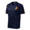 Camohex Navy Eagle Globe & Anchor Left Chest Performance T-Shirt - CAMOHEX NAVY