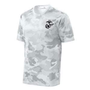 Camohex White Eagle Globe & Anchor Left Chest Performance T-Shirt