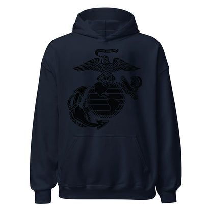 Eagle Globe & Anchor Classic Blackout Hoodie