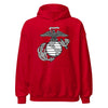 Classic Eagle Globe & Anchor Hoodie - Red