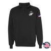 Leatherneck For Life Classic EGA Quarter Zip Sweatshirt - BLACK