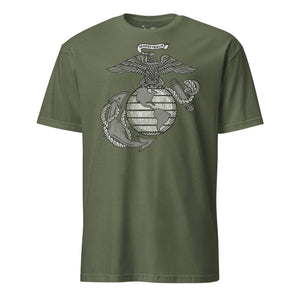 Classic Eagle Globe and Anchor Vintage T-Shirt in OD Green - USMC unit tee
