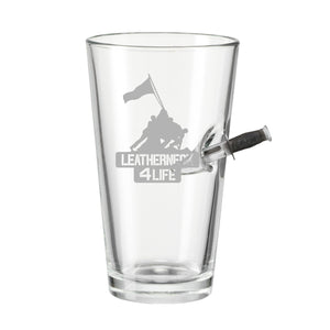 Combat Knife Leatherneck for Life Pint Glass