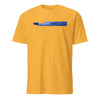 Crayon Eater - Blue Crayon T-Shirt - GOLD