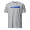 Crayon Eater - Blue Crayon T-Shirt - HEATHER GREY