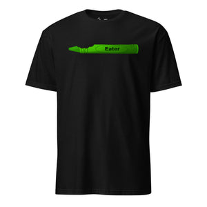 Crayon Eater Green Crayon T-Shirt in Black - Marine Corps humor tee