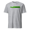 Crayon Eater - Green Crayon T-Shirt - HEATHER GREY