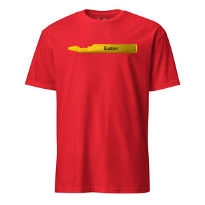 Crayon Eater Yellow Crayon T-Shirt in Red - Marine Corps humor tee