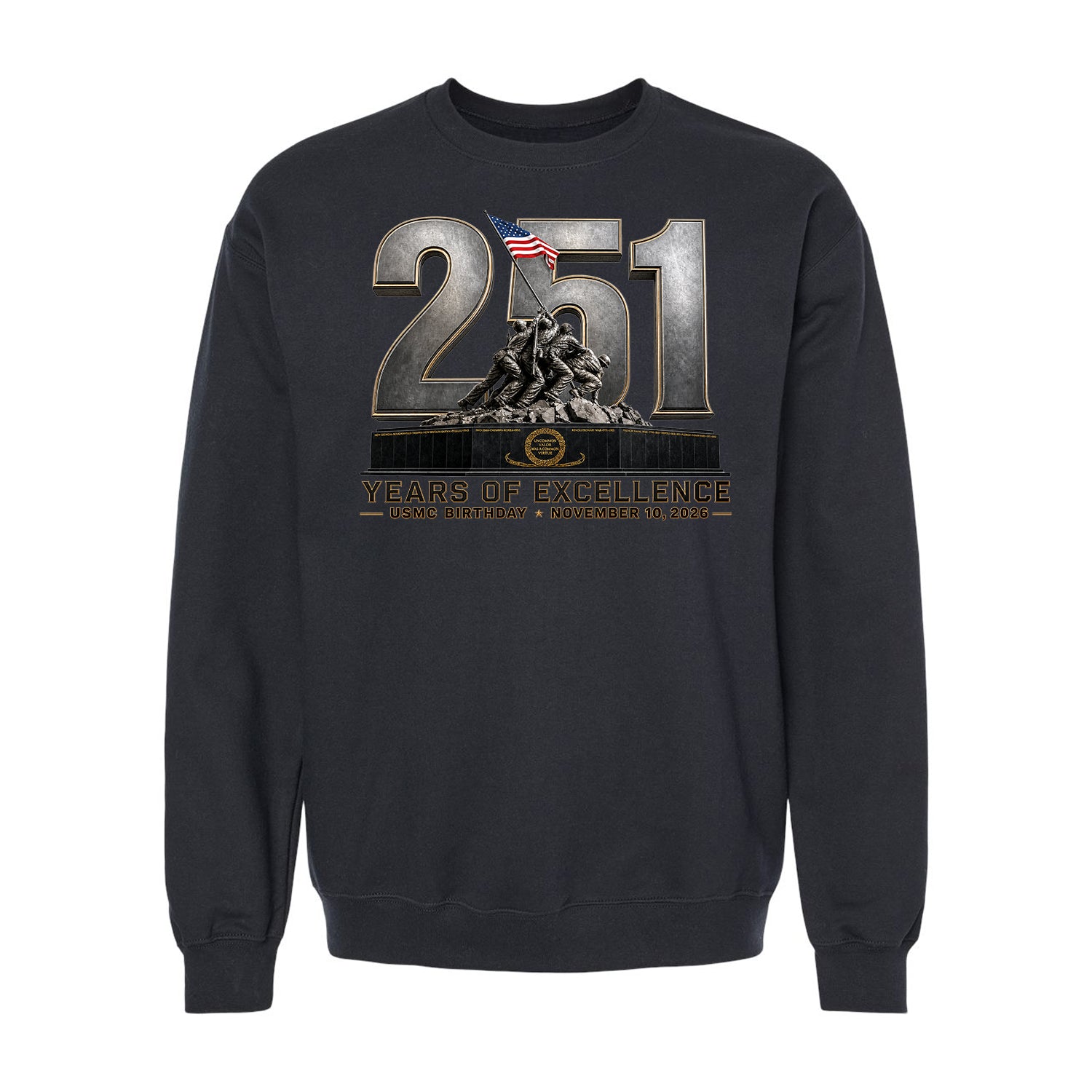 251 Years of Excellence USMC Birthday Crewneck Sweatshirt