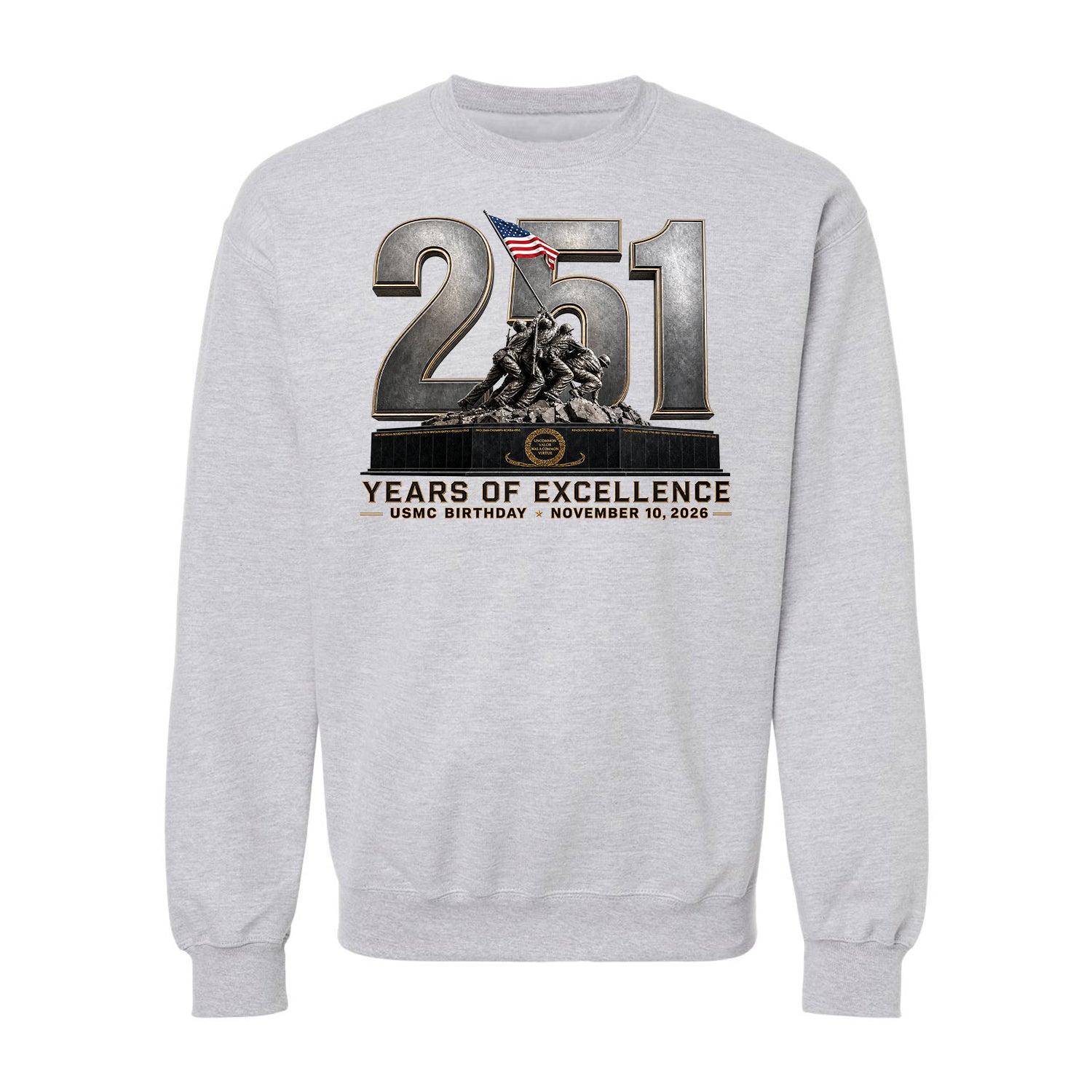 251 Years of Excellence USMC Birthday Crewneck Sweatshirt